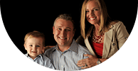 family of three smiling thanks to preventive dentistry in Grapevine