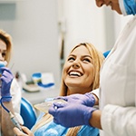 Cosmetic dentist in Grapevine explaining treatment to patient