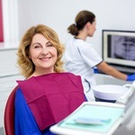woman at her dental checkup