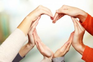 hands making heart shape