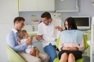 family at dental appointment